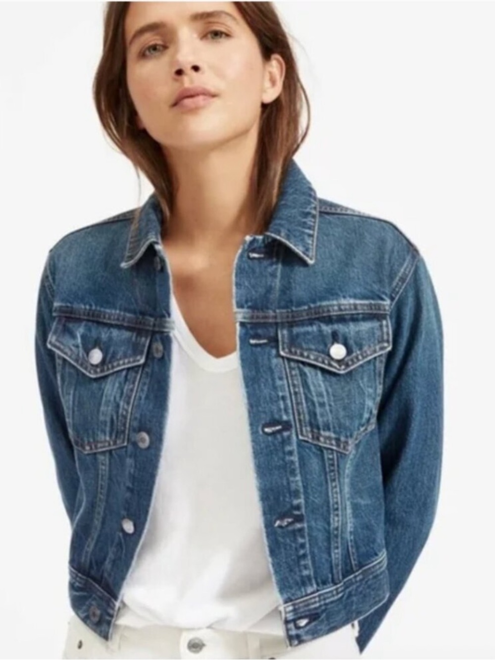 NWOT Everlane The Denim Shrunken Denim Jacket size XS